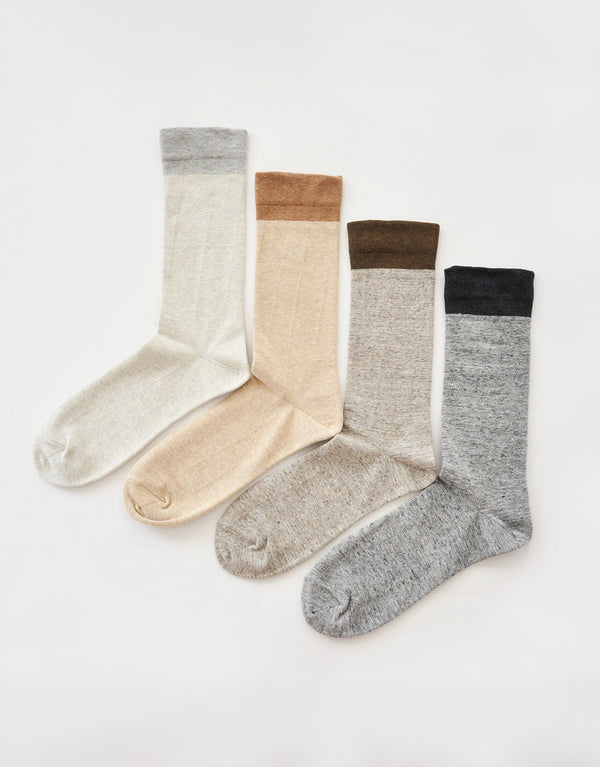 モリカゲシャツのくつ下/杢ツートンロング